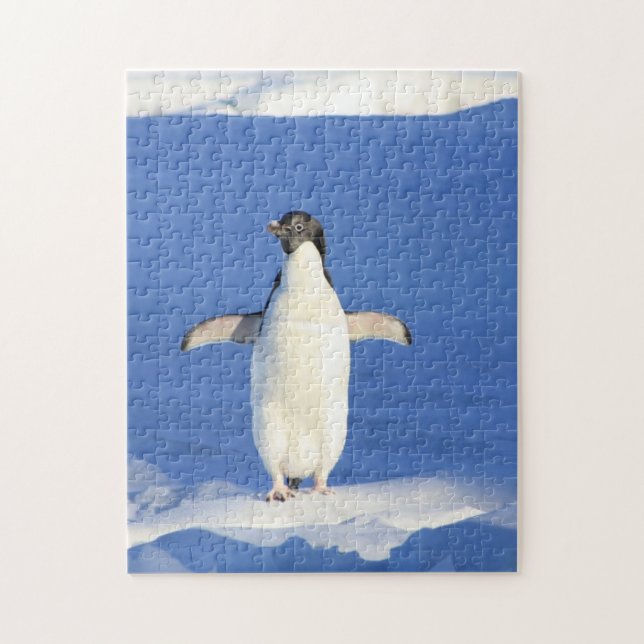 Sonniger Pinguin auf Eis Puzzle (Vertikal)