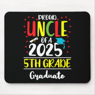 Sonniger Proud Onkel einer Cl of 2025 5th Grade Gr Mousepad