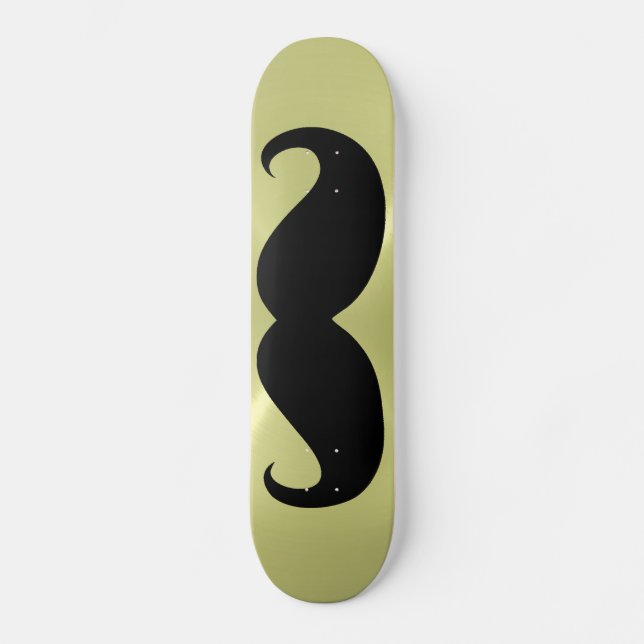 Sonniger schwarzer Schnurrbart 10 Skateboard (Vorderseite)