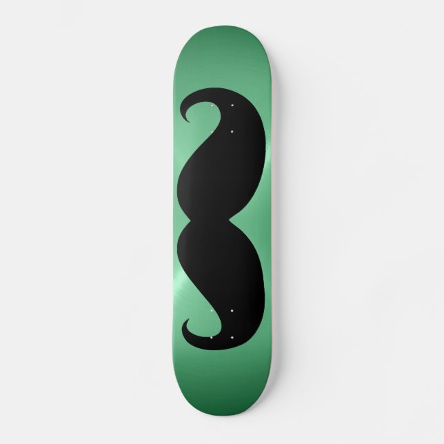 Sonniger schwarzer Schnurrbart 3 Skateboard (Vorderseite)