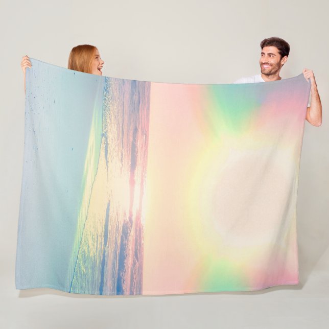 Sonniger Sommer mit tropischer Sonne Fleecedecke (Beispiel)