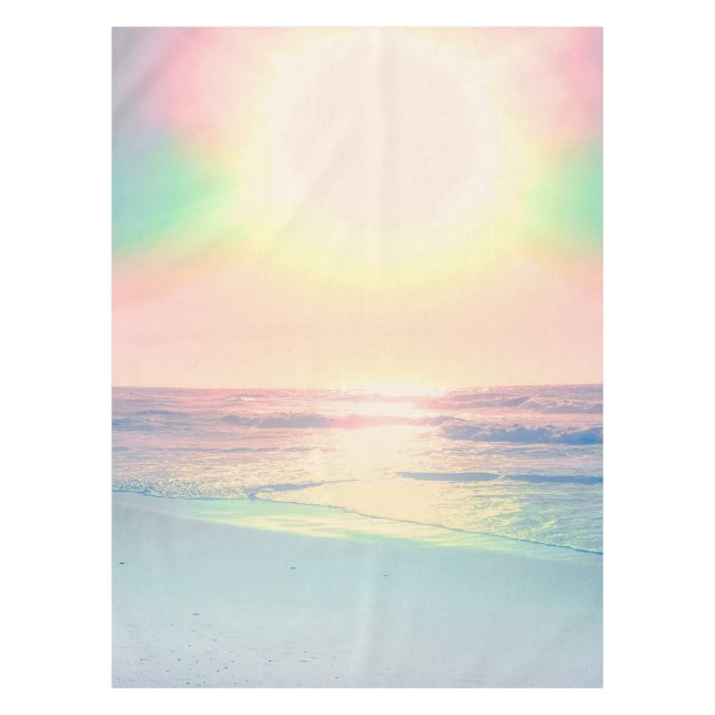 Sonniger Sommer mit tropischer Sonne Tischdecke (Vorderseite)