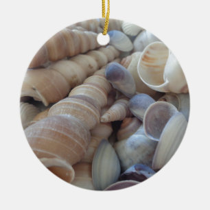 Sonniger Sommer Muscheln. Romantisch, exotisch tro Keramik Ornament