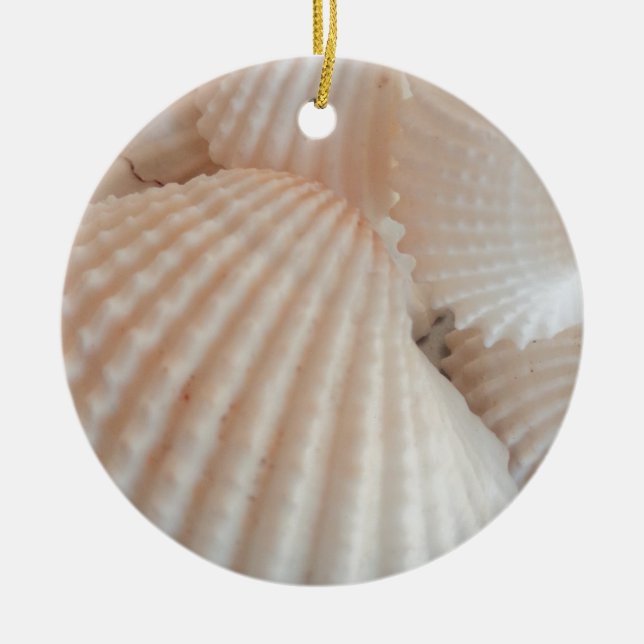 Sonniger Sommer Muscheln. Romantisch, exotisch tro Keramikornament (Vorne)