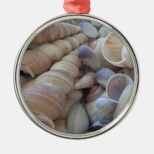 Sonniger Sommer Muscheln. Romantisch, exotisch tro Ornament Aus Metall