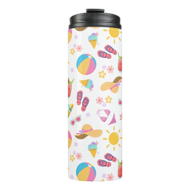 Sonniger Sommer Thermosbecher (Vorderseite)