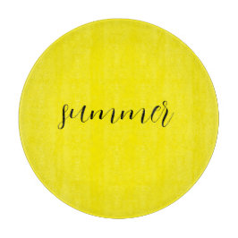 Sonniger Sommergelber Bogen Schneidebrett