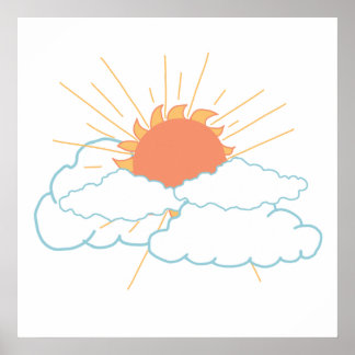 Sonniger Tag in der Nachbarschaft Poster