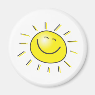 Sonniger Tag, lächelnde Sonne, Tag zum Lächeln! Magnet