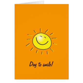 Sonniger Tag, lächelnde Sonne, Tag zum zu lächeln!