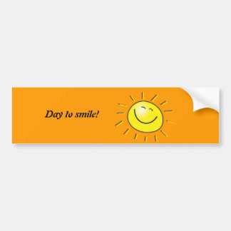 Sonniger Tag, lächelnde Sonne, Tag zum zu lächeln! Autoaufkleber