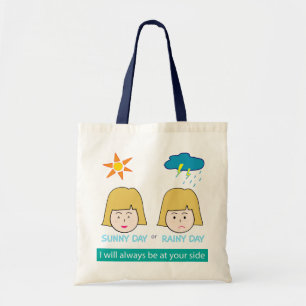 Sonniger Tag, regnerischer TagesTaschen-Tasche Tragetasche