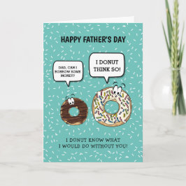 Sonniger Vater | Niedlicher Donut-Spaß Karte