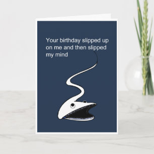 Sonniger verspäteter Geburtstag Karte