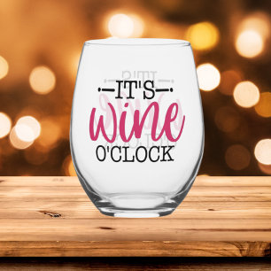 Sonniger Wein um die Uhr Wortart Weinglas Ohne Stiel