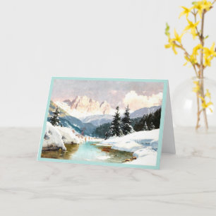 Sonniger Wintertag mit Blick auf die Dolomiten Karte