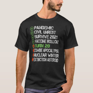 Sonniges 20. Geburtstag T-Shirt 20 Jahre alt Ausfa