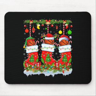 Sonniges Basketball in Weihnachten - Socken - Lamp Mousepad