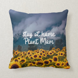 Sonniges Bleibe bei der Zuhause Pflanze Mama Sonne Kissen