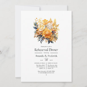 Sonniges blumengeschmücktes Hochzeitsessen Probe Einladung