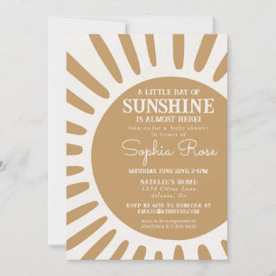 Sonniges Boho-Baby-Shower-Sonnen-Einladung Einladung