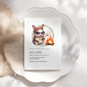 Sonniges Camping "S'more Fun to be One" Einladung