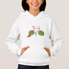 Sonniges Fahrrad mit Wassermelonrädern Hoodie