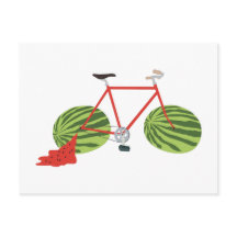 Sonniges Fahrrad mit Wassermelonrädern