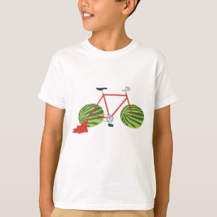 Sonniges Fahrrad mit Wassermelonrädern T-Shirt