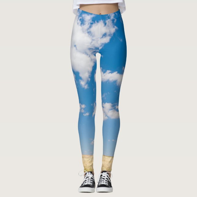 sonniges Feld Leggings (Vorderseite)