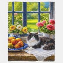 Sonniges Fenster, Katze 