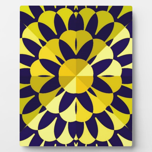 Sonniges Fraktal Kunst Fotoplatte (Vorderseite)