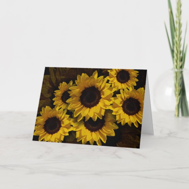 Sonniges Gelb Karte (Vorderseite)