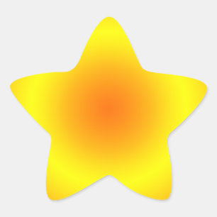 Sonniges Gelb und orangefarbenes Rundlicht Stern-Aufkleber