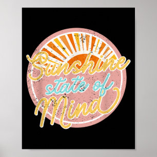 Sonniges Gemüt Retro 60er verblasster Sommer Männe Poster