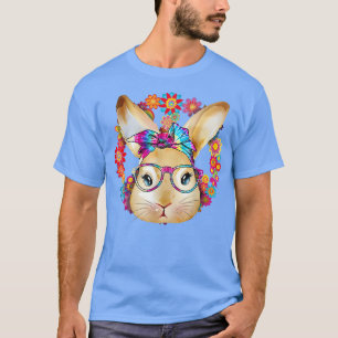 Sonniges Gesicht mit Lila Brille Niedlich Osterhas T-Shirt