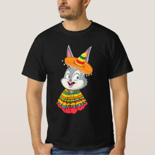 Sonniges Gesicht mit Sombrero Hat Cinco De Mayo Os T-Shirt