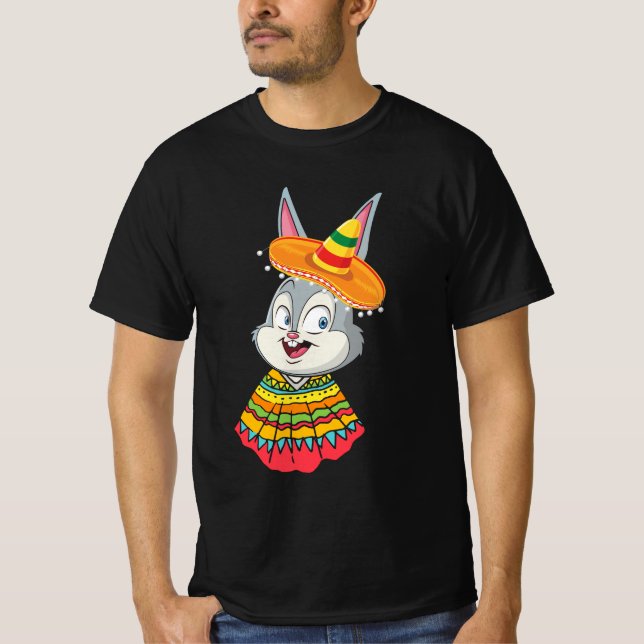 Sonniges Gesicht mit Sombrero Hat Cinco De Mayo Os T-Shirt (Vorderseite)