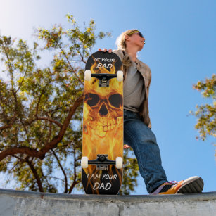Sonniges gotisches Skull Skateboard Deck