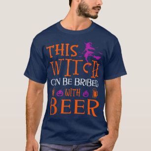 Sonniges Halloween kann diese Hexe mit Bier bestec T-Shirt