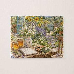 Sonniges Honigbienen-Gartenhäuschen Puzzle