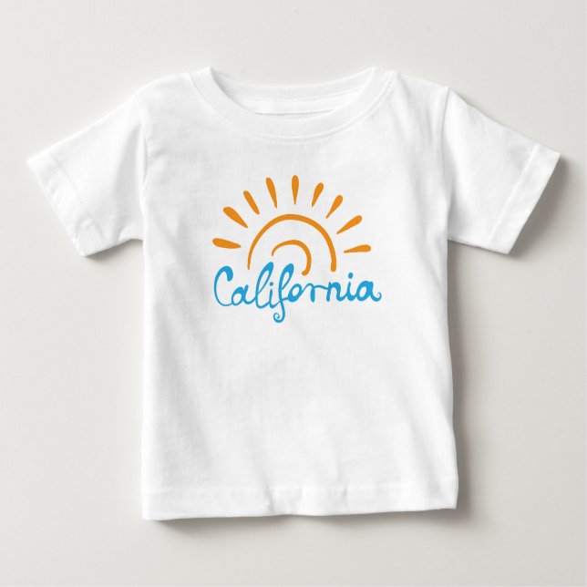 Sonniges Kalifornien-Logo Baby T-shirt (Vorderseite)