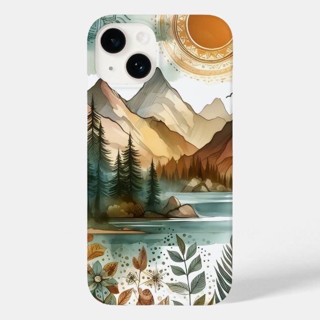 Sonniges Rustikales Boho Naturschutzgebiet Gebirgs Case-Mate iPhone Hülle (Rückseite)