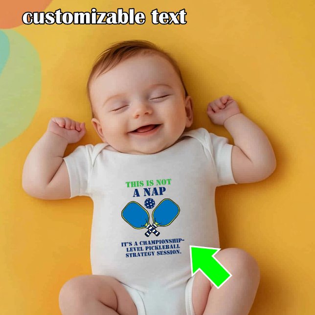 Sonniges Schlafen Baby Strampler (Funny pickleball baby t shirt with customizable text)