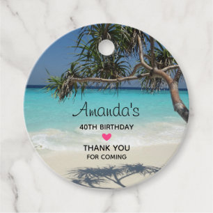 Sonniges Tropical Beach Ocean Paradise Geburtstag Geschenkanhänger