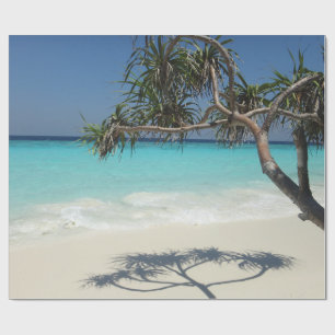 Sonniges tropisches Strandparadies Geschenkpapier