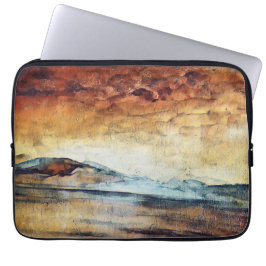 Sonniges Wasserfarbengebirge Landschaft Laptopschutzhülle