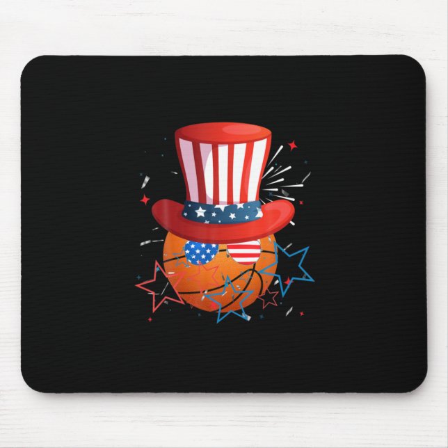 Sonntag, 4. Juli für Basketballfreunde Mousepad (Vorne)
