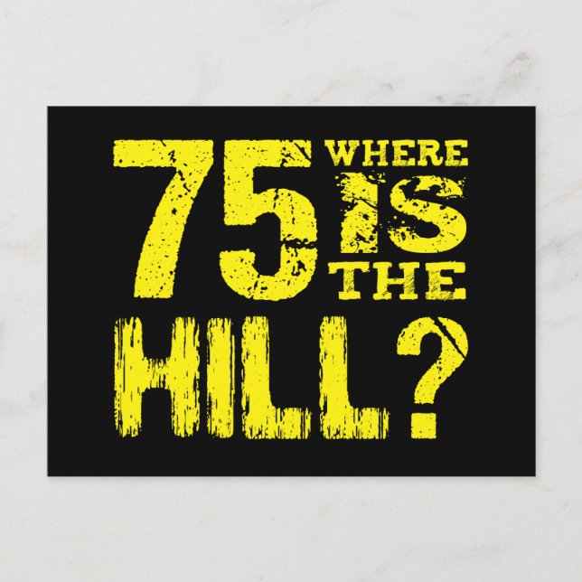 Sonntag, 75. Geburtstag Save the Date V01G Ankündigungspostkarte (Vorderseite)