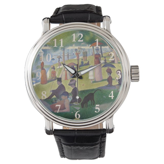 Sonntag auf La Grande Jatte Seurat Malerei Armbanduhr (Vorderseite)